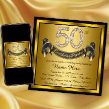 Zwarte en gouden 50ste verpartij