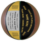 Zwarte en gouden Aangepaste Basketball Ball voor t Basketbal (Verticaal)