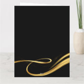 Zwarte en gouden aangepaste fotoelegante verjaarda kaart (Achterkant)