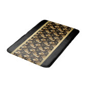 Zwarte en gouden abstracte patroon chic badmat (Gekanteld)