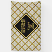 Zwarte en Gouden Afstuderen | 2026 Spandoek (Verticaal)