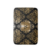 Zwarte en gouden arabieren badmat (Voorkant Verticaal)