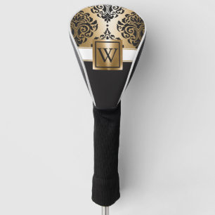 Zwarte en gouden arabieren golfheadcover