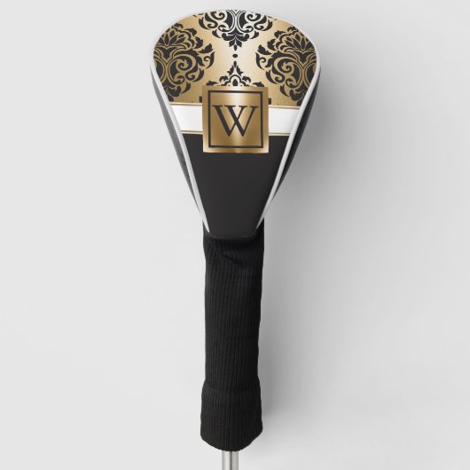 Zwarte en gouden arabieren golfheadcover (Voorkant)