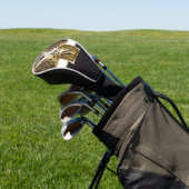 Zwarte en gouden arabieren golfheadcover (Insitu)