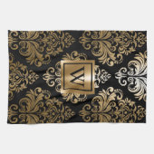 Zwarte en gouden arabieren theedoek (Horizontaal)
