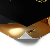 Zwarte en gouden ballonnen 50e Jubileum Poster (Hoek)