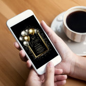 Zwarte en gouden ballonnen 80ste verjaardagsfeest kaart