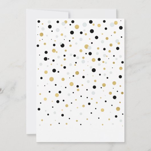 Zwarte en gouden ballonnen | Het is een Jongen Bab Kaart (Achterkant)