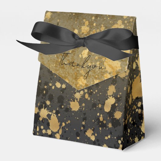 Zwarte en Gouden Bedank Doos Bedankdoosjes (Voorkant Zijde)