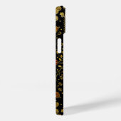 Zwarte en gouden bloemenprint Case-Mate iPhone case (Achterkant / Rechts)