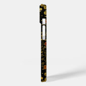 Zwarte en gouden bloemenprint Case-Mate iPhone case (Achterkant / Links)