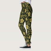 Zwarte en gouden bloemige leggings (Links)