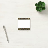 Zwarte en gouden bloemmotief post-it® notes (Kantoor)