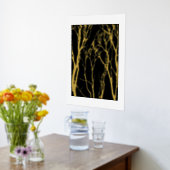 Zwarte en gouden bomen folie afdrukken (Laag (Keuken))