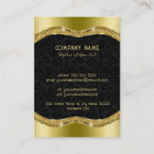 Zwarte en gouden  Damaskers 5 Visitekaartje (Achterkant)