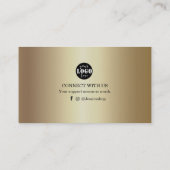 Zwarte en gouden dank voor uw kaart voor bestelver visitekaartje (Achterkant)