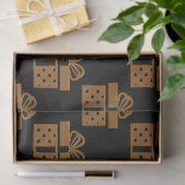 Zwarte en gouden dozen en pekels tissuepapier (Geschenk)