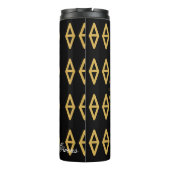 Zwarte en gouden Egyptische stijl Thermosbeker (Achterkant)