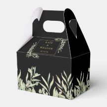 Zwarte En Gouden Elegante Groene Huwelijks 