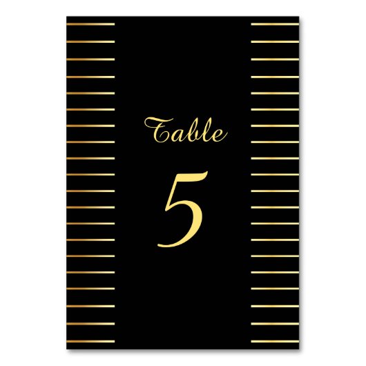 Zwarte en gouden elegante sjabloon voor handgeschr kaart (Voorkant)