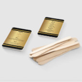 Zwarte en gouden elegante trouwprogramma's handwaaier (Niet-gemonteerd)