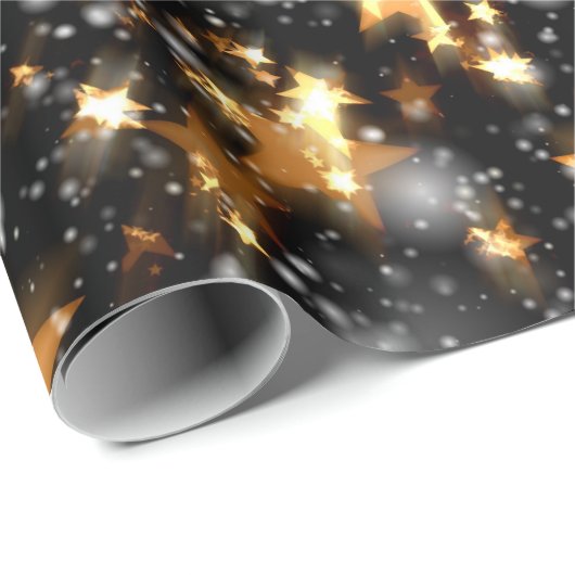Zwarte en gouden feestdagen cadeaupapier (Rol Hoek)