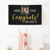 Zwarte en gouden felicitaties die je hebt gedaan A Spandoek (Insitu)