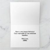 Zwarte en gouden fijne verjaardag kaart (Binnen)