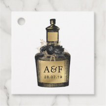Zwarte en gouden fles monogram