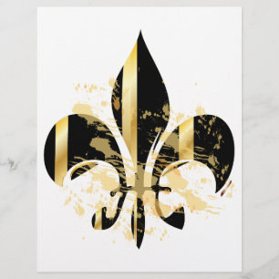 Zwarte en gouden Fleur de Lis Flyer