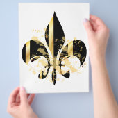 Zwarte en gouden Fleur de Lis Flyer (Hand)