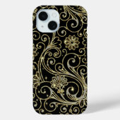 Zwarte en gouden fluitjes Case-Mate iPhone case (Achterkant)