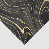 Zwarte en gouden geode strata texturen tissuepapier (Detail)