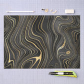 Zwarte en gouden geode strata texturen tissuepapier (Craft)