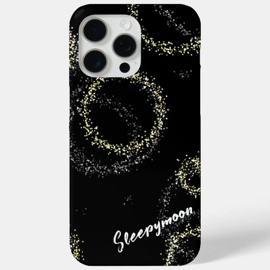 Zwarte en gouden glans Case-Mate iPhone case (Achterkant)