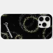 Zwarte en gouden glans Case-Mate iPhone case (Achterkant (horizontaal))
