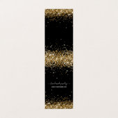 Zwarte en gouden glittersieraden displaykaarten kaart (Buitenkant ongevouwen)