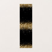 Zwarte en gouden glittersieraden displaykaarten kaart (Binnenkant ongevouwen)