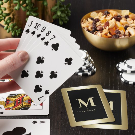 Zwarte en gouden handtekeningen Spelkaarten Pokerkaarten (Insitu)