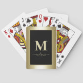 Zwarte en gouden handtekeningen Spelkaarten Pokerkaarten (Achterkant)