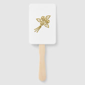 Zwarte en gouden handventilatoren handwaaier (Achterkant)