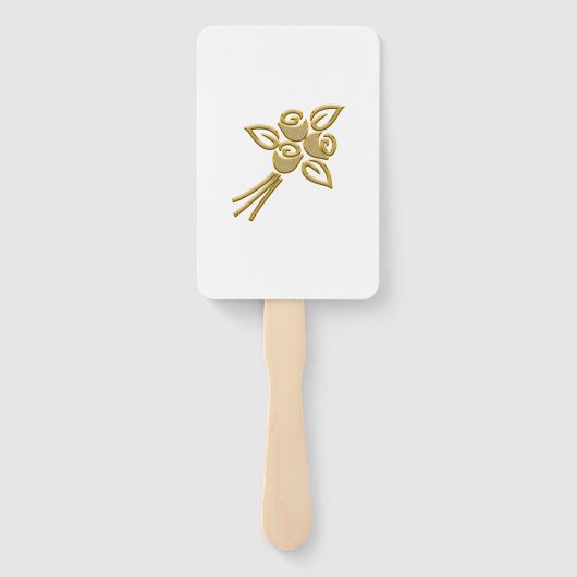 Zwarte en gouden handventilatoren handwaaier (Achterkant)