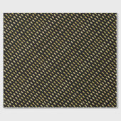 Zwarte en gouden harten cadeaupapier (Vlak)