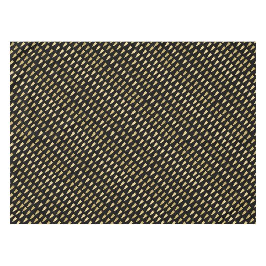 Zwarte en gouden harten tafelkleed (Voorkant (Horizontaal))