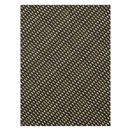 Zwarte en gouden harten tafelkleed (Voorkant)