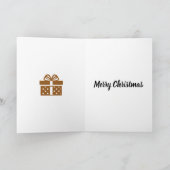 Zwarte en gouden hedendaagse Kerstmis Kaart (Binnen)