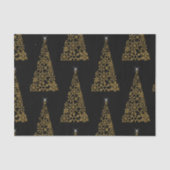 Zwarte en gouden hedendaagse Kerstmis Tissuepapier (Voorkant)