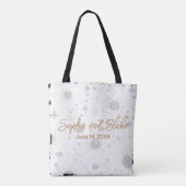 Zwarte en Gouden Hemelbruiloft Tote Bag (Achterkant)