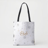 Zwarte en Gouden Hemelse Bruid Tote Bag (Voorkant)
